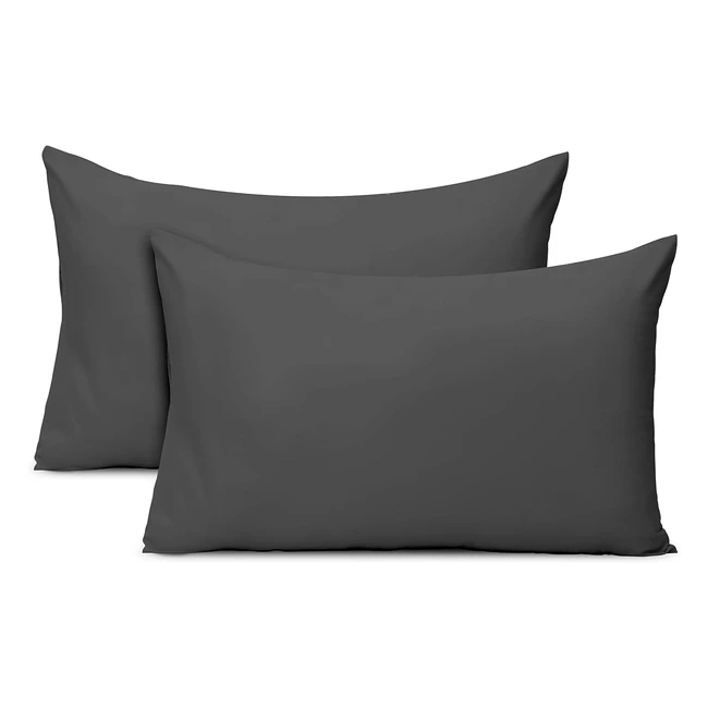 Ameha 100 Brushed Microfiber Pillow Cases 2 Pack - Super Soft Standard Pillow Ca
