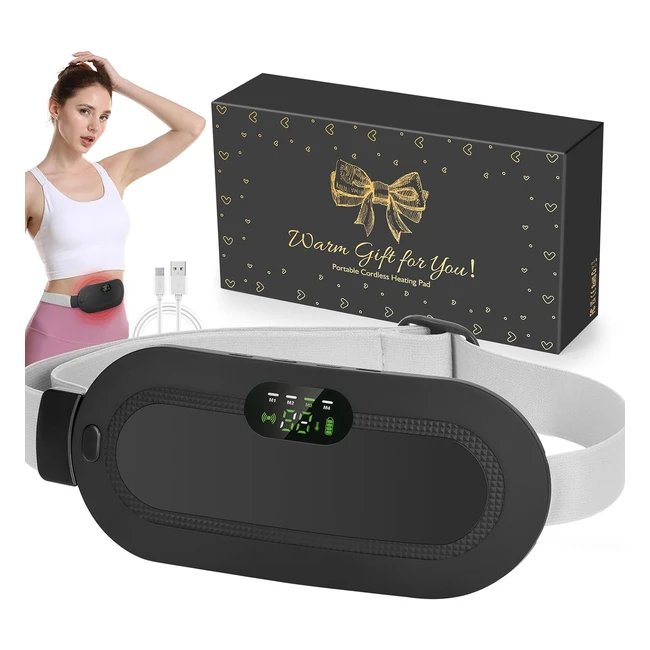 Cinturón de Calentamiento Menstrual Wadeo con Masaje y 3 Niveles de Calor