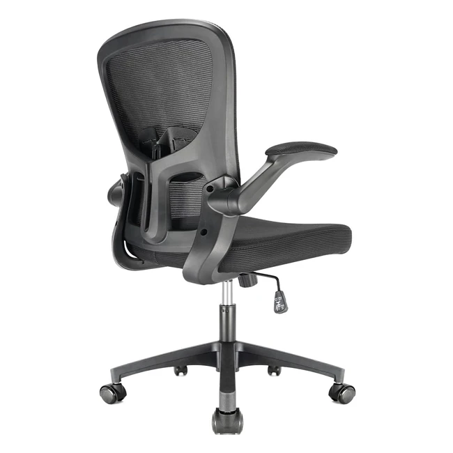 Durrafy Office Chair Ergonomic Desk Chair with 90 Flipup Armrests and Lumbar Support