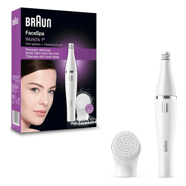 Epilateur visage Braun Face 810 + Brosse nettoyante visage + Pile supplémentaire