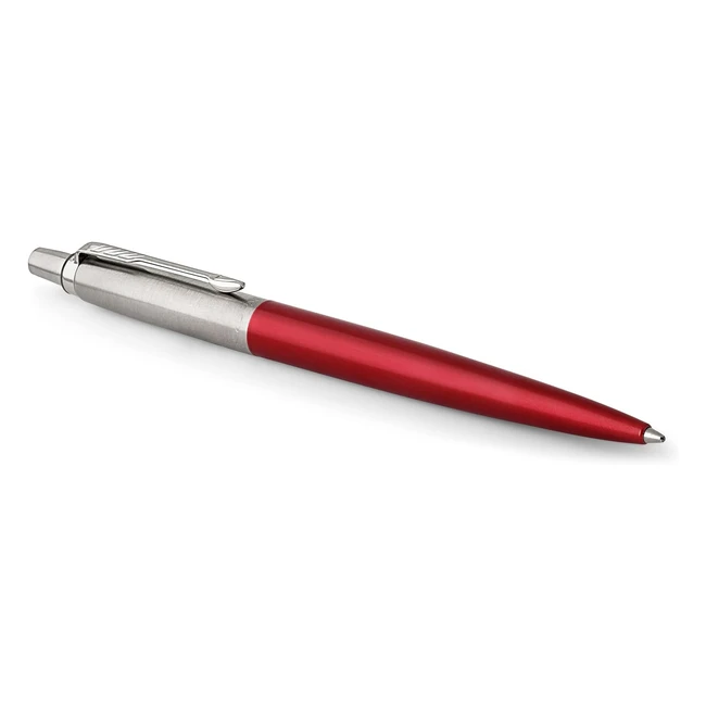 Bolígrafo Parker Jotter Kensington Rojo CT - Icono Elegante - Acero Inoxidable