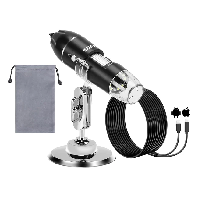 Microscopio Digital USB 1440p HD con Aumento 50x-1600x - Wadeo