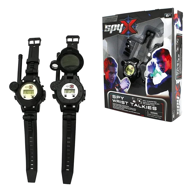 SpyX 10538 Spy Wrist Talkies for Kids - Handsfree Secret Communication via Disguised Walkie Talkies - Includes Watch Disguise and Morse Code Option