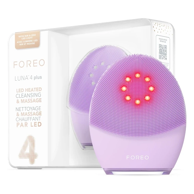 Foreo Luna 4 Plus Facial Cleansing Brush NIR LED Red LED Mask Deep Cleansing Firming Silicone Brush Antiaging Face Massager