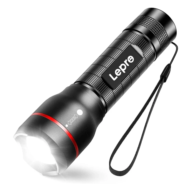 Lampe Torche LED Lepro LE2000 IPX4 Etanche Zoomable 5 Modes