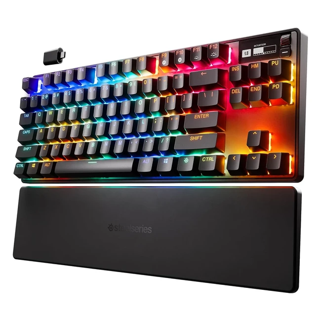 Clavier Gaming Steelseries Apex Pro TKL Wireless Hypermagnetic - Actionnement Ajustable - Bluetooth 2.4GHz - USBC - QWERTY