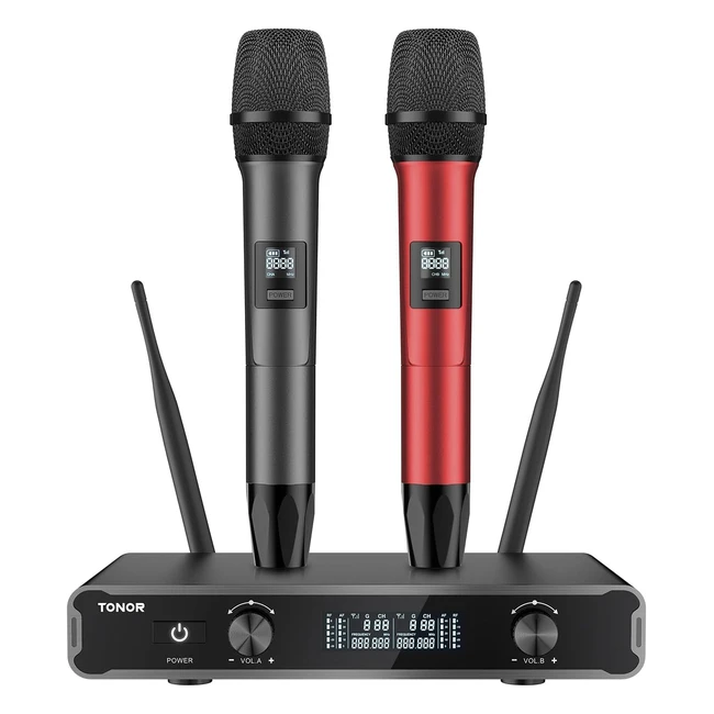 Microphones sans fil TONOR TW450 - Karaok mariage fte 2x5 UHF 60m