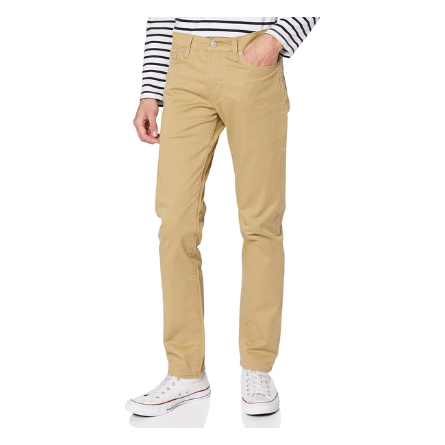 Levis 511 Slim Jeans Uomo Harvest Gold Sateen Wt B 30W 32L - Slim Fit Confortev
