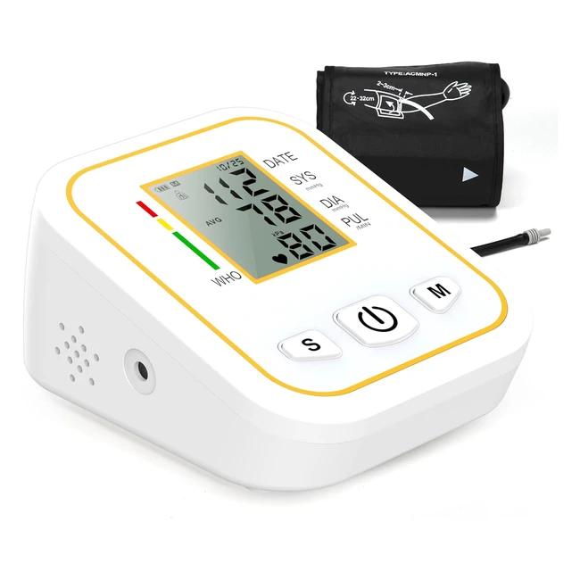 CE Approved Rechargeable Blood Pressure Monitor | Voice Broadcasting | LED Display | Heart Rate Detection