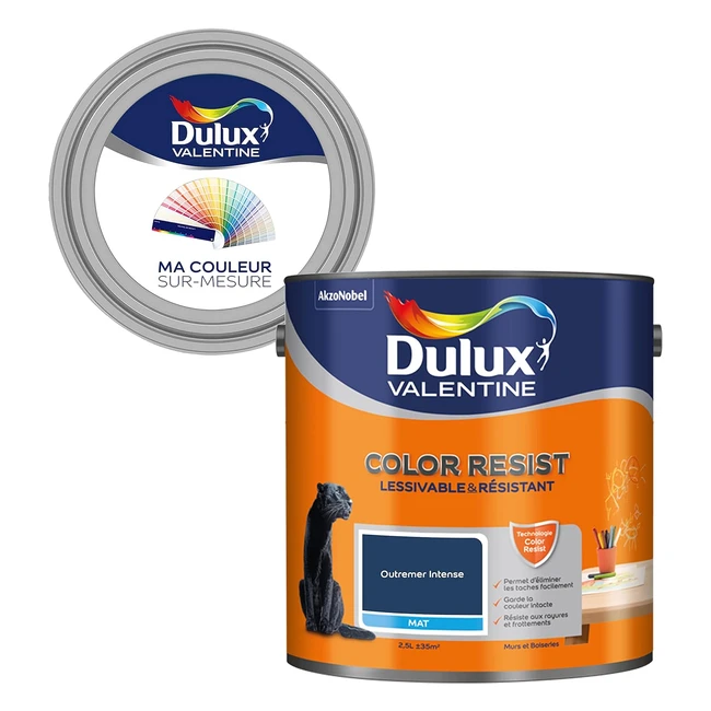 Peinture sur mesure Dulux Valentine 25L - Palette naturelle - Mat Outremer inten