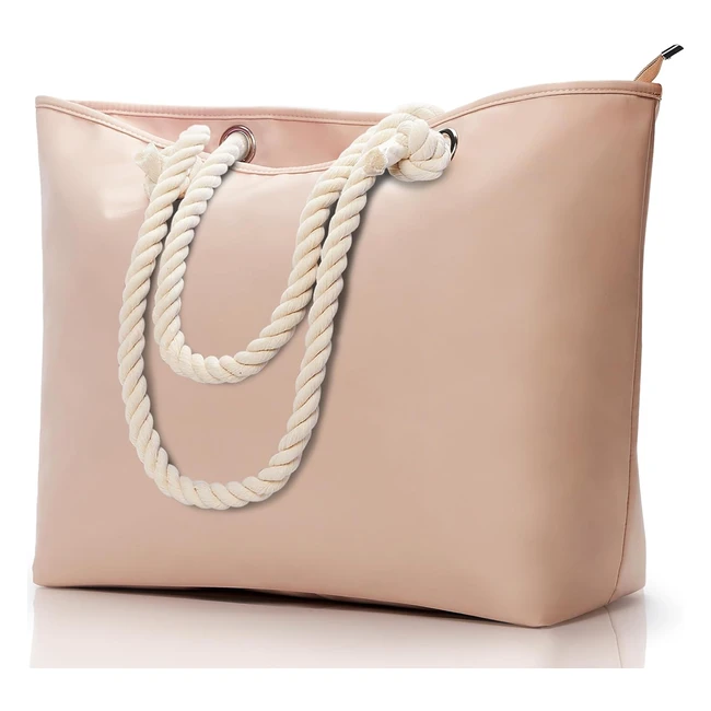 Kalidi Extra Large Beach Bag for Women - Waterproof Tote with Pockets - Summer Sports Bag