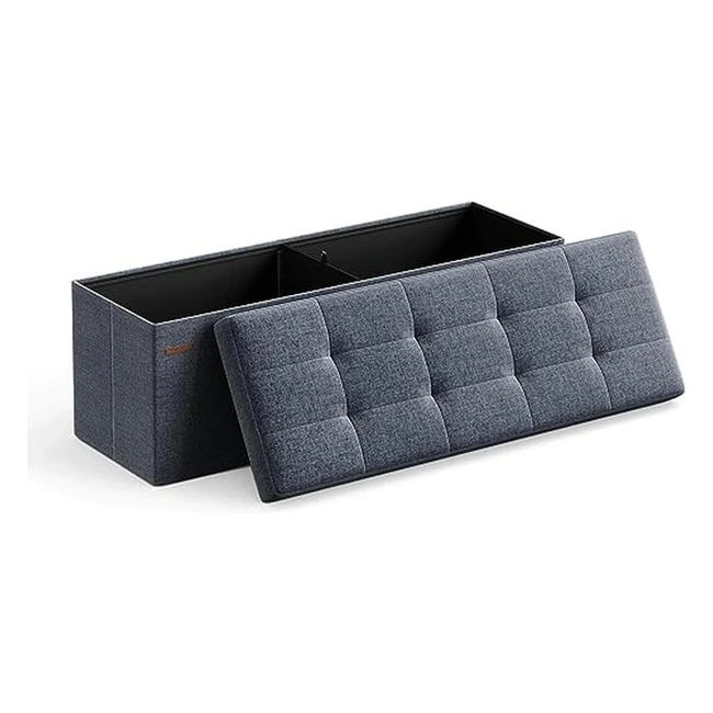 Puff Almacenaje 110cm Azul Vaquero - Songmics LSF077Q01