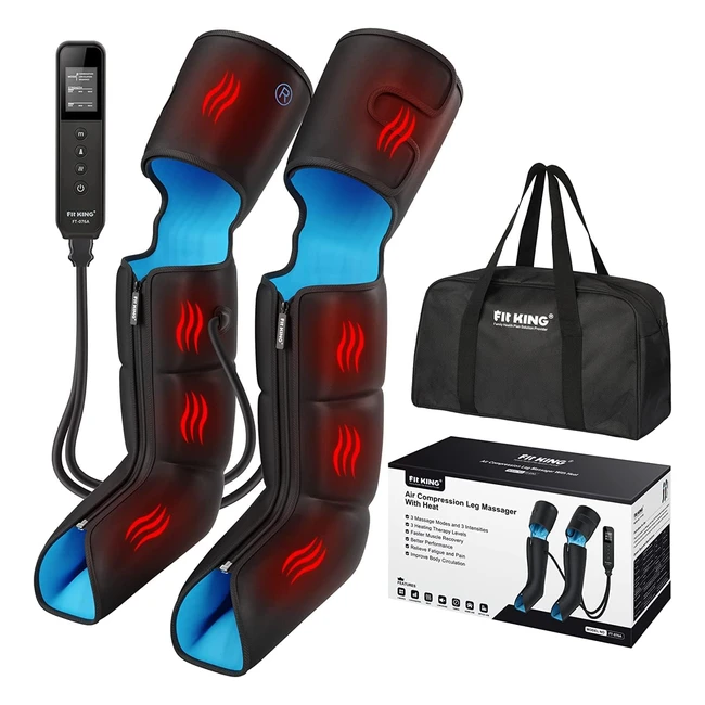 Fit King Leg Massagers 3in1 with Heat Compression - Pain Relief  Recovery