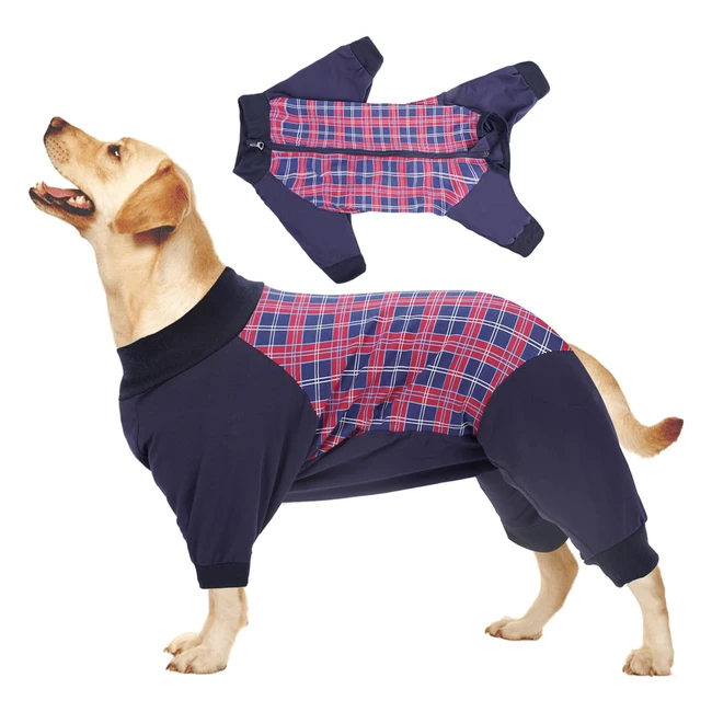 Heywean Dog Recovery Suit Long Sleeve Bodysuit Zip Design Comfortable Stylish