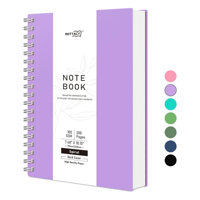 Rettacy B5 Dotted Notebook 300 Pages  PVC Hardcover  Bullet Dot Grid Journal 