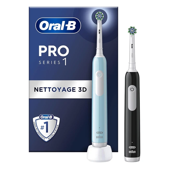 OralB Pro Series 1 Lot de 2 Brosses  Dents lectriques Bleu et Noir - limin
