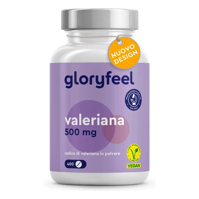 Valeriana Forte 500mg Radice Pura 400 Compresse Dormire Rilassamento Vegan