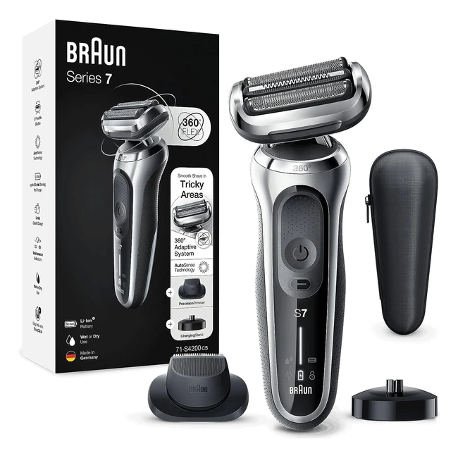 Braun Series 7 Afeitadora Eléctrica Hombre 360 Flex Recargable 71S4200CS Plata