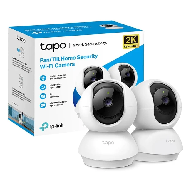 Camra Surveillance WiFi Intrieure 2K3MP Tapo C210 2 Pack - Dtect Personne