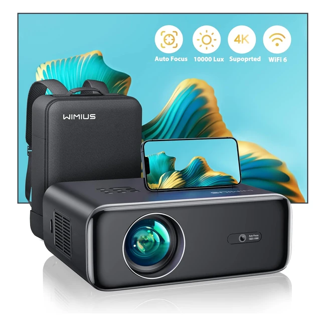 Proyector 4K WiFi Bluetooth 25000 Lmenes Full HD 1080P Wimius P62