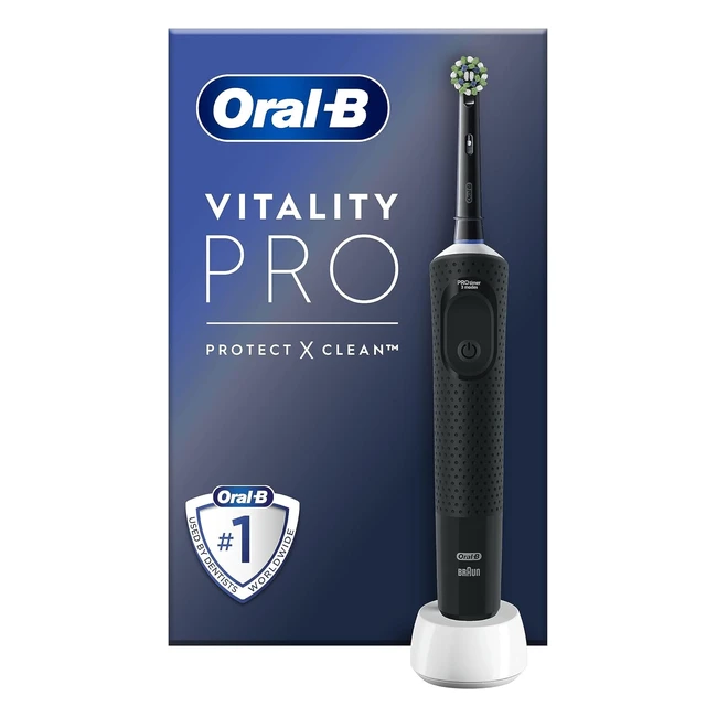 Oral-B Vitality Pro Brosse Dents Electrique Noire 1 Brossette - Technologie 2D 