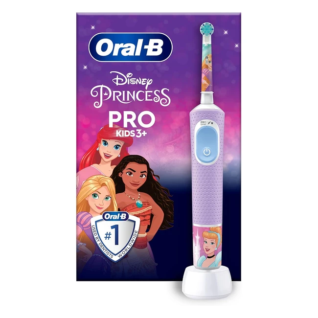 OralB Pro Kids Electric Toothbrush - Gentle Clean - Disney Stickers - 2 Modes - 