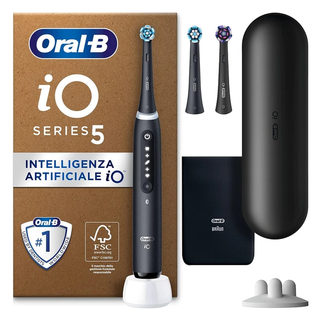 OralB Spazzolino Elettrico IO 5N Ricaricabile - Sensore di Pressione - 5 Modalit