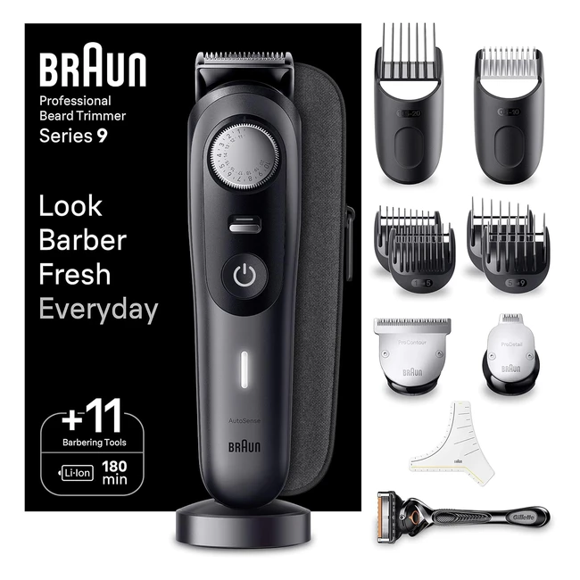 Braun Beard Trimmer Series 9 BT9441 - Professional Precision Trimmer with Autose