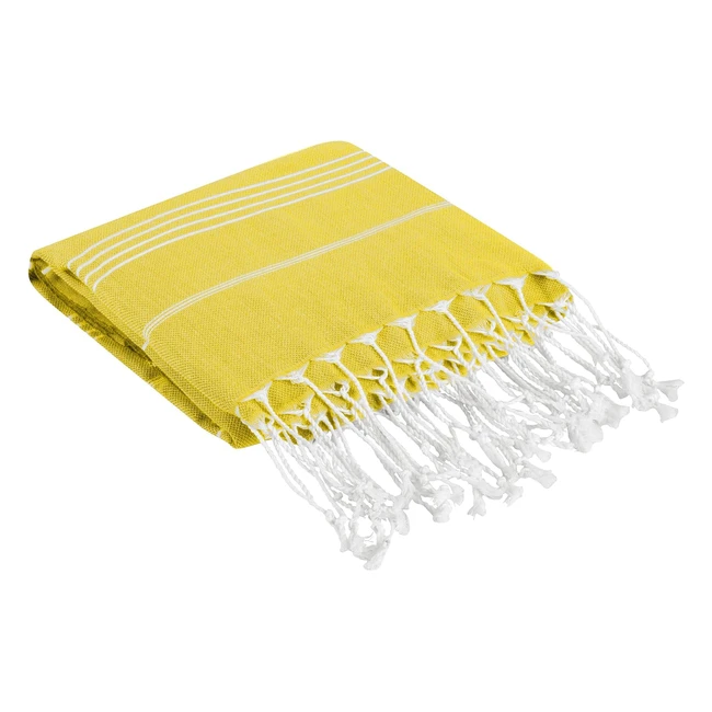 mixibaby Peshtemal Strandtuch XXL 100 Baumwolle Hammam Saunatuch 100x180cm Gelb