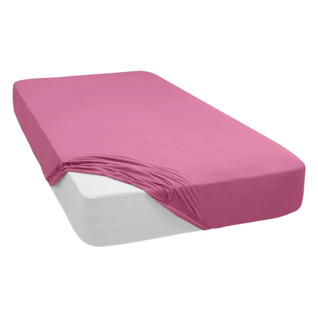 Mixibaby Premium Spannbettlaken Jersey Elasthan 90x200cm 140x200 180x200 - Farbe Rosa Violett