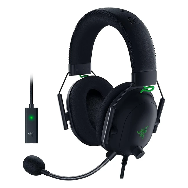 Razer BlackShark V2 Premium Esports Gaming Headset Triforce 50mm Drivers HyperClear Cardioid Mic Advanced Passive Noise Cancelation THX Spatial Audio
