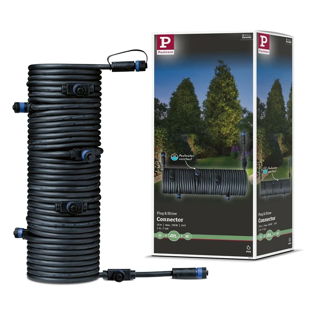 Paulmann 93931 Sistema di Illuminazione Plug Shine 7fachverteiler Nero 24V - Alt