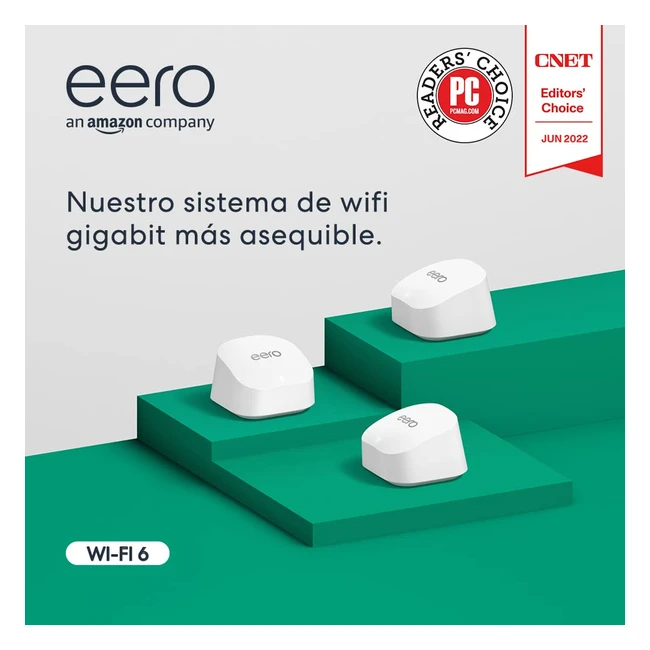 Router Wifi Malla Eero 6 Amazon Ethernet 1 Gbs 420m2 Cobertura Pack 3 2022
