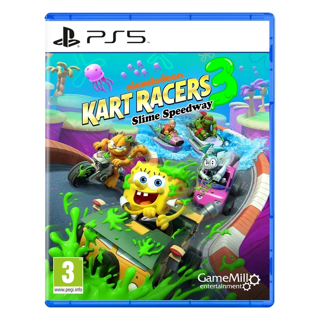 Nickelodeon Kart Racer 3 PS5 - Vitesse Slime - Réinventé - 40+ Personnages