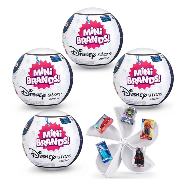 5 surprise mini brands Disney Store series 1 - Mystery capsule collectible toy 4 pack by Zuru