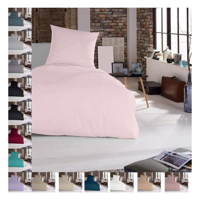 Mixibaby Bettwäsche 2-teilig 135x200 cm 100% Baumwolle Pink