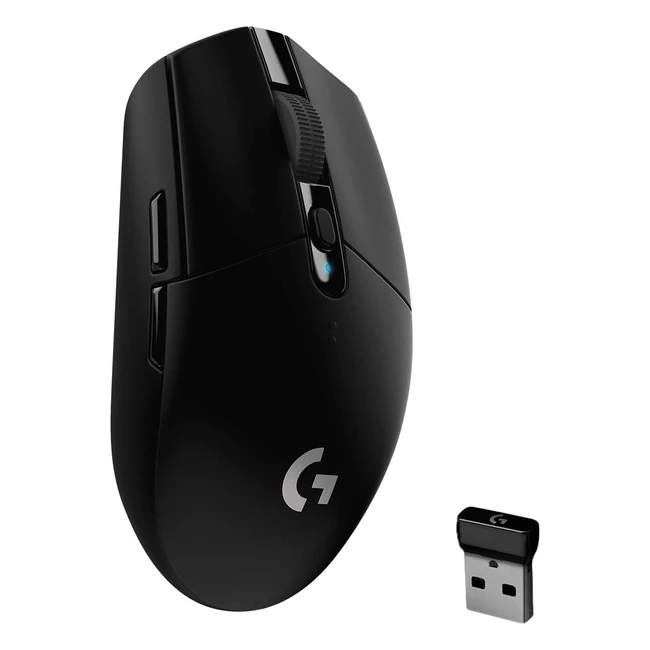 Logitech G305 Lightspeed Wireless Gaming Mouse - HERO 12000 DPI Sensor - 6 programmierbare Tasten - 250 Stunden Batterielaufzeit - Leicht - PC Mac - Schwarz
