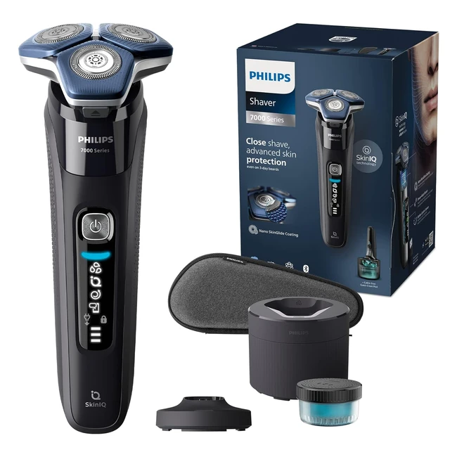 Philips Shaver Series 7000 - WetDry Mens Electric Shaver - SkiniQ Technology -