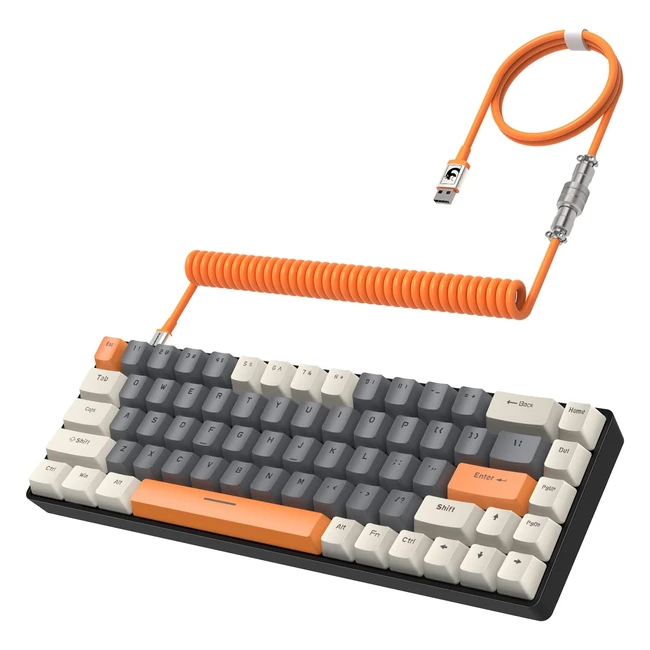 Teclado Mecnico Yindiao T8 60 US Layout RGB 68 Teclas Anti-ghosting USB-C Pro