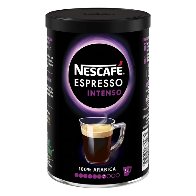 Nescafé Espresso Intenso 95g Café Soluble Pur Arabica Réf.1234 Aromes Riches
