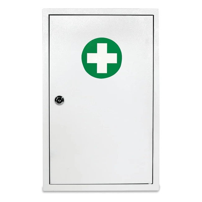 Reliance Medical White Sofia Metal Wall First Aid Cabinet - Secure Storage, 2 Compartments, Security Lock