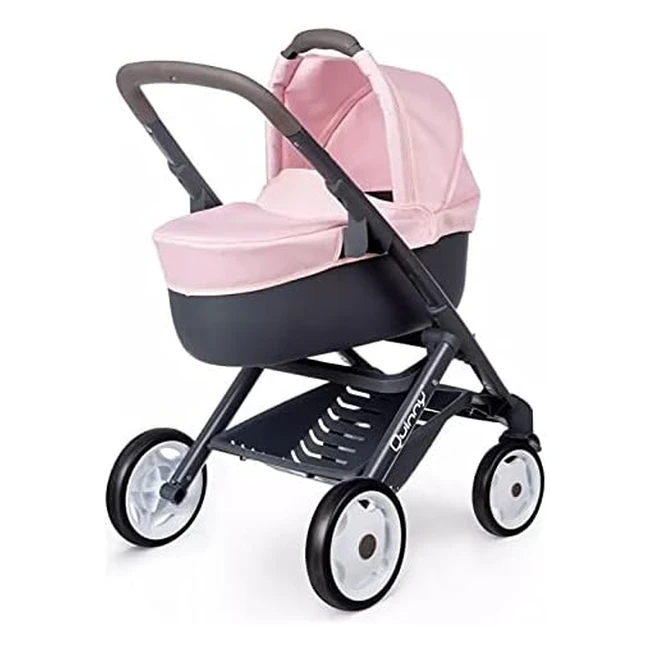 Smoby Maxi-Cosi Doll Pram Pink | Ages 3+ | Doll Bassinette & Shopping Basket