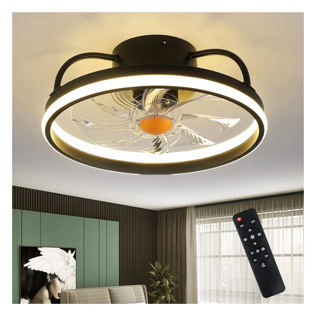 Ventilador de Techo Bladeless con Luz LED y Control Remoto - Modelo 38cm