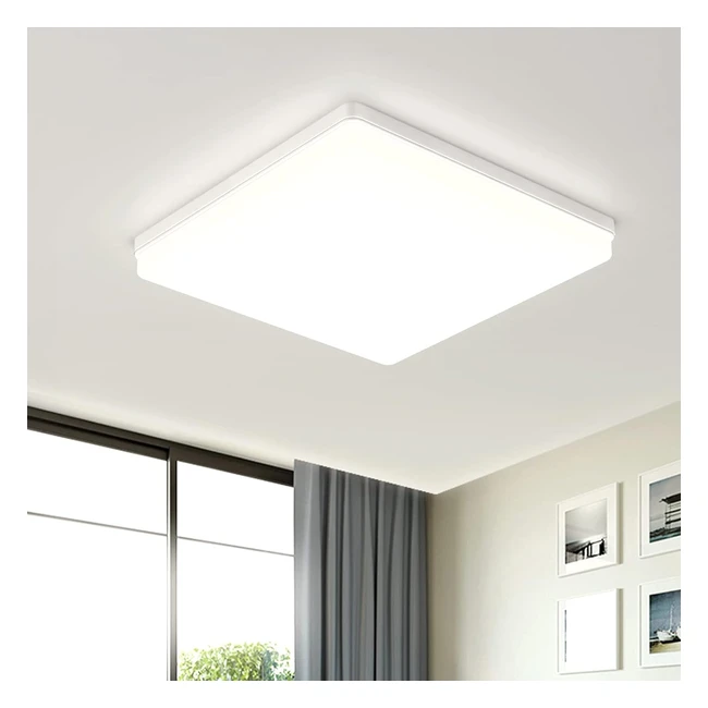 Lámpara de techo LED Easy Eagle 48W 4800lm moderna cuadrada IP44 para baño sala dormitorio cocina