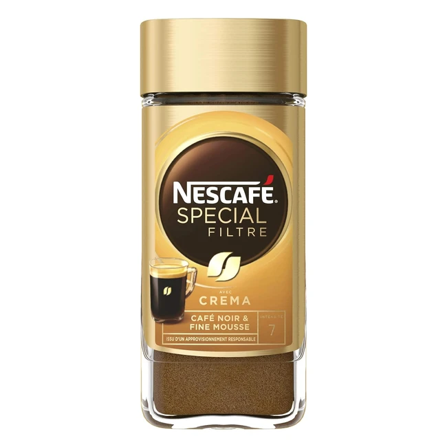 Nescafé Café Soluble Filtre Fine Crème 100g - Pur Café Instantané