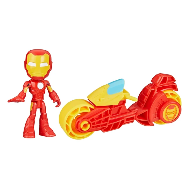 Hasbro Marvel Spidey  i Suoi Fantastici Amici Playset Iron Man  Motocicletta G