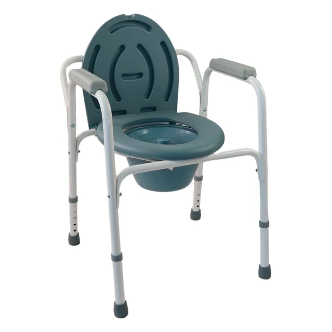 Silla WC Mobiclinic Arroyo con Reposabrazos y Conteras Antideslizantes - Modelo Ajustable en 5 Alturas - Soporta hasta 100 kg