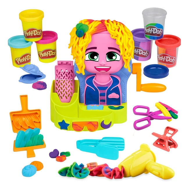 Play-Doh Salone Acconciature 6 Vasetti Giocattoli Fantasia Bambini 3