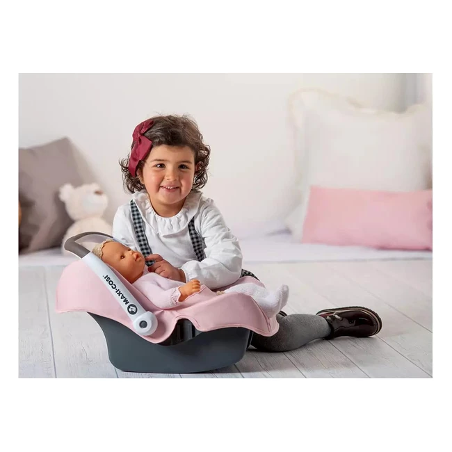 Maxi Cosi Toy Pretend Play Comfort Car Seat & Carrier Pink/Grey Age 3