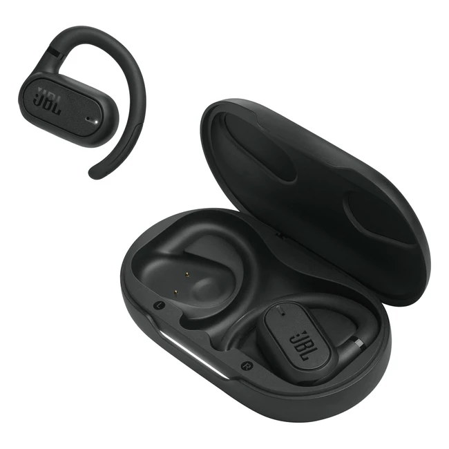 JBL Soundgear Sense Wireless Bluetooth OpenEar Headphones - Waterproof, Comfortable Fit, Black, 24H Playtime